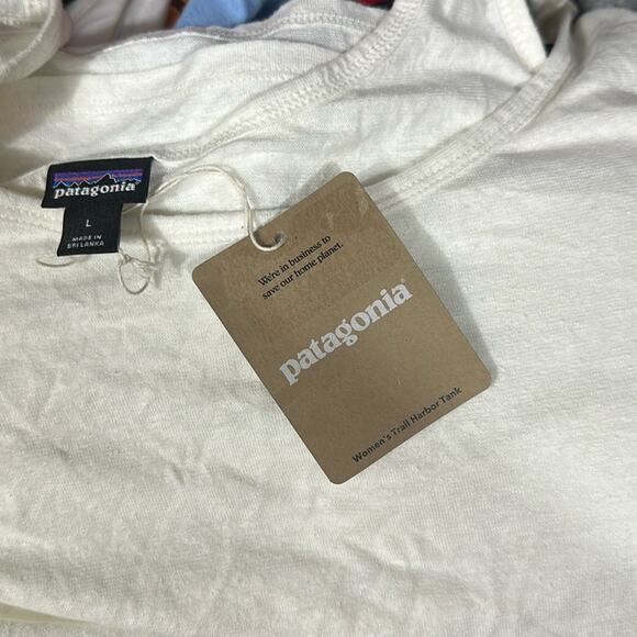 PATAGONIA WOMEN'S TRAIL HARBOR TANK OFF WHITE NWT Size L‎ - Picture 4 of 4